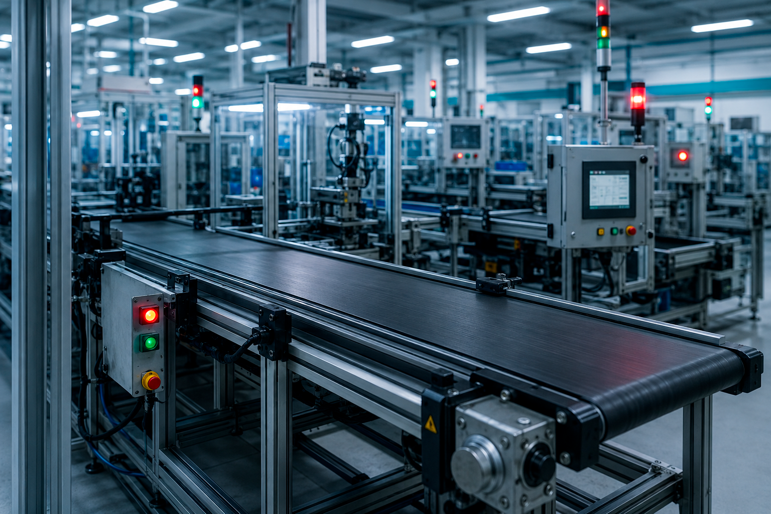 Micro interruzioni elettriche in linea industriale automatizzata con nastro fermo e anomalie invisibili nella produzione